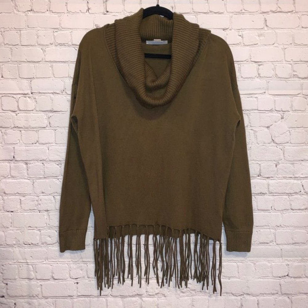 Michael Kors Fringed Cowl Neck Sweater